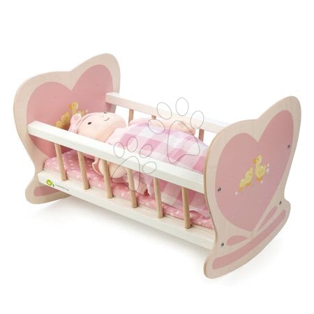 Dřevěné domky pro panenky - Dřevěná kolébka Sweetiepie Dolly Cot Tender Leaf Toys - 2