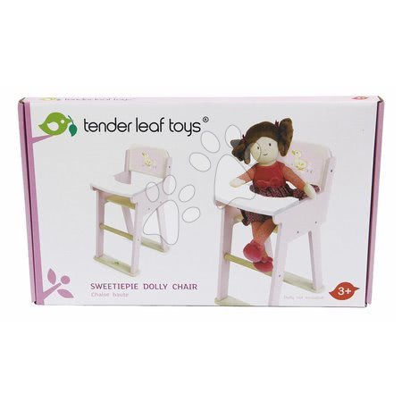 Dřevěné domky pro panenky - Dřevěná jídelní židle Sweetiepie Dolly Chair Tender Leaf Toys - 3