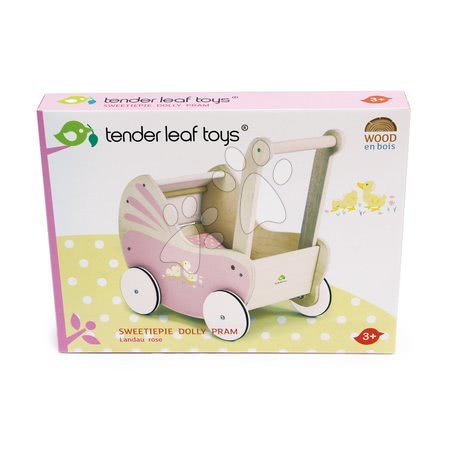 Puppenwagen aus Holz - Puppenwagen aus Holz Dolly Pram Tender Leaf Toys - 5