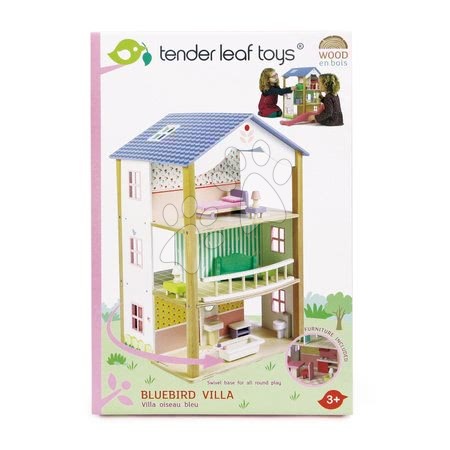 Dřevěné domky pro panenky - Dřevěný domeček pro panenku Bluebird Villa Tender Leaf Toys - 6