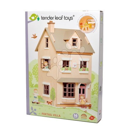 Dřevěné domky pro panenky - Dřevěný městský domeček pro panenku Foxtail Villa Tender Leaf Toys - 8