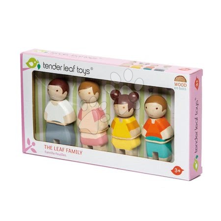 Căsuțe pentru păpuși din lemn - Familie figurine din lemn The Leaf Family Tender Leaf Toys - 2