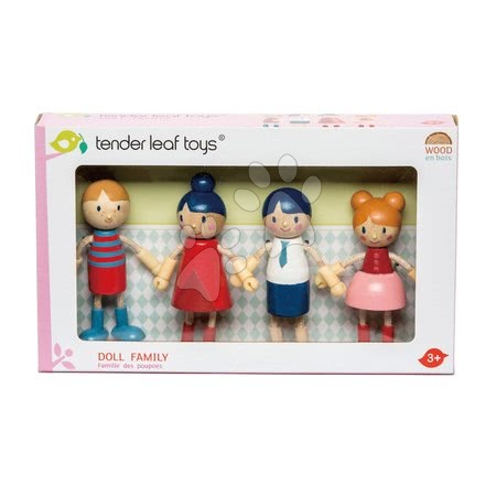 Holzhäuser für Puppen - Holzfamilie mit 4 Figuren Doll Family Tender Leaf Toys - 2