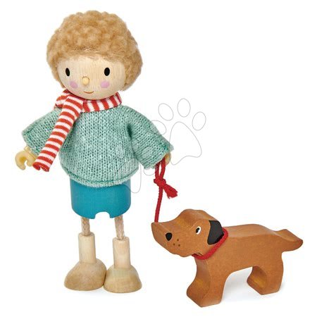Drevené  hračky - Drevená postavička otec so psom Mr. Goodwood Tender Leaf Toys