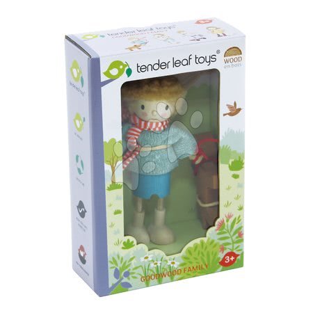 Căsuțe pentru păpuși din lemn - Figurină tătic din lemn cu câine Mr Goodwood Tender Leaf Toys - 2