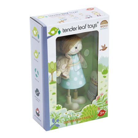 Drevené hračky - Drevená postavička mama s bábätkom Mrs. Goodwood Tender Leaf Toys_1