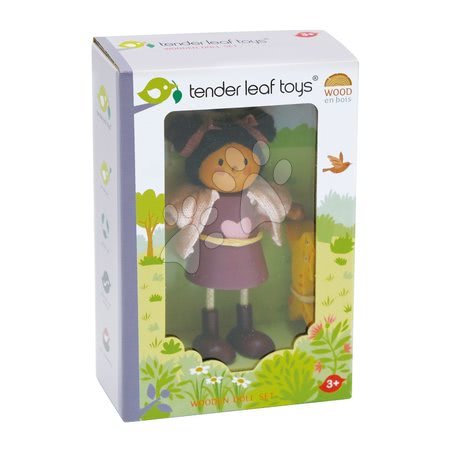 Drvene kućice za lutke - Drvena figurica s mačkom prijateljica Ayana Tender Leaf Toys - 3