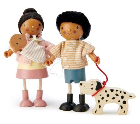 Drevené hračky - Drevená postavička s bábätkom Mrs. Forrester Tender Leaf Toys_1