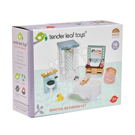 Drvene kućice za lutke - Drvena kupaonica Dovetail Bathroom Set Tender Leaf Toys - 2