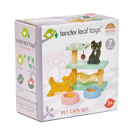 Drevené  hračky - Drevené mačičky Pet Cats Set Tender Leaf Toys_1