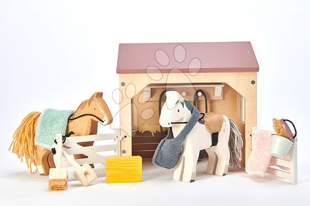 Case in legno per bambole - Stalla in legno con cavalli The Stables Tender Leaf Toys - 2