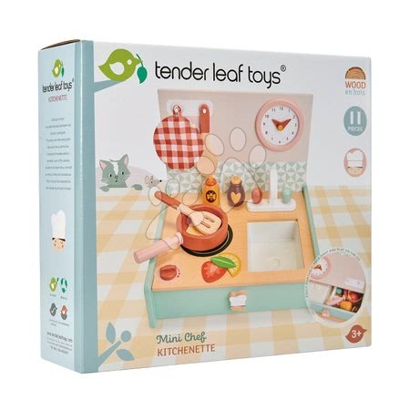 Fa játékkonyhák - Fa játékkonyha dobozban Kitchenette Tender Leaf Toys - 3