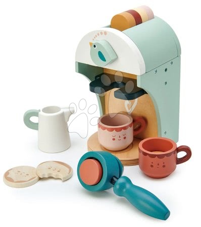 Spielküchen aus Holz - Kaffeemaschine aus Holz Cappuccino Babyccino Maker Tender Leaf Toys - 2