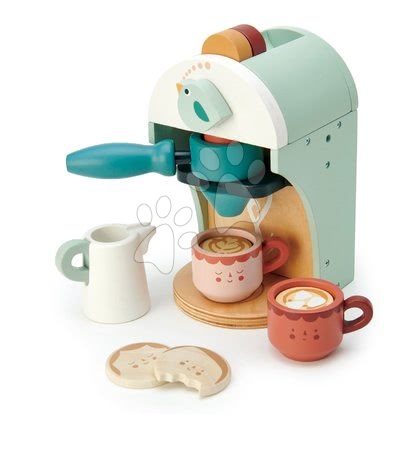 Spielküchen aus Holz - Kaffeemaschine aus Holz Cappuccino Babyccino Maker Tender Leaf Toys - 3