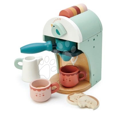 Spielküchen aus Holz - Kaffeemaschine aus Holz Cappuccino Babyccino Maker Tender Leaf Toys - 4