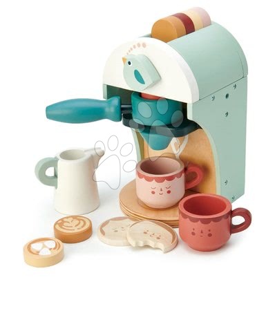 Spielküchen aus Holz - Kaffeemaschine aus Holz Cappuccino Babyccino Maker Tender Leaf Toys - 5