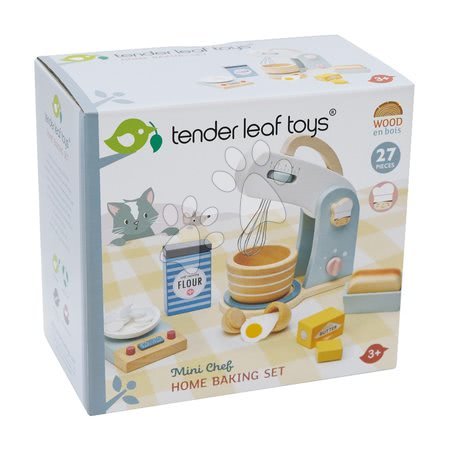 Fa játékkonyhák - Fa konyhai robotgép Home baking set Tender Leaf Toys - 3