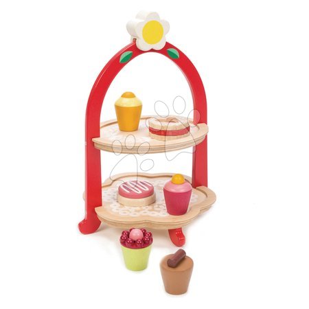 Dřevěné kuchyňky - Dřevěný stojan se sladkostmi Afternoon Tea Stand Tender Leaf Toys - 2