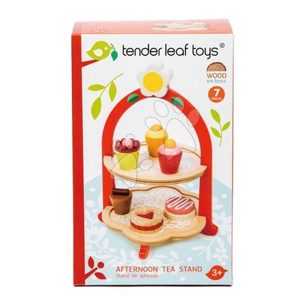 Dřevěné kuchyňky - Dřevěný stojan se sladkostmi Afternoon Tea Stand Tender Leaf Toys - 3