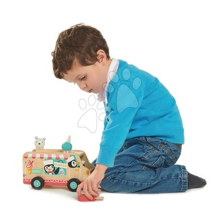 Macchine in legno - Macchina in legno con gelato Penguin's Gelato Van Tender Leaf Toys - 2