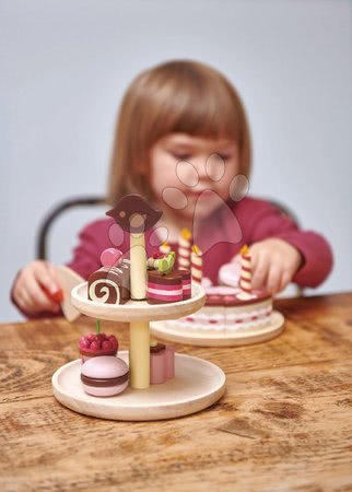 Wooden play kitchens - Wooden Chocolate Cakes Chocolate Bonbons Tender Leaf Toys - 3