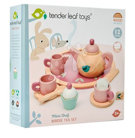 Fa játékkonyhák - Fa teáskészlet Birdie Tea set Tender Leaf Toys - 8