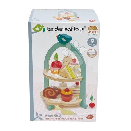 Fa játékkonyhák - Fa cukrászda Birdie Afternoon Tea stand Tender Leaf Toys - 4