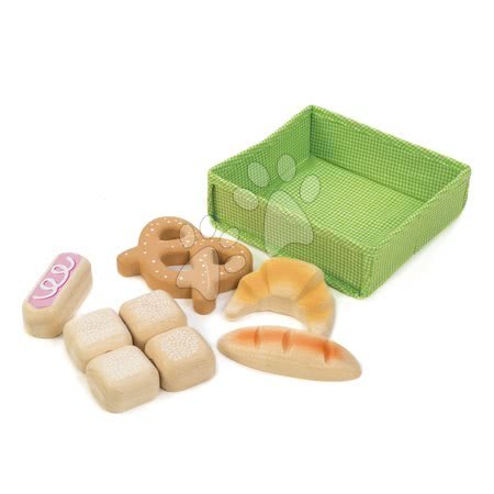 Dřevěné kuchyňky - Dřevěné pekařské výrobky Bread Crate Tender Leaf Toys - 1