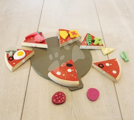 Drewniane kuchnie - Drewniana Pizza Party Tender Leaf Toys - 13