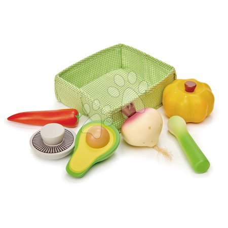 Fa játékkonyhák - Fa zöldségek Veggie Crate Tender Leaf Toys - 3