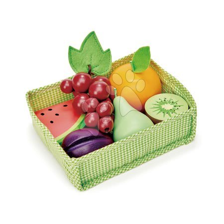 Hračky pre deti od 3 do 6 rokov - Drevené ovocie Fruity Crate Tender Leaf Toys