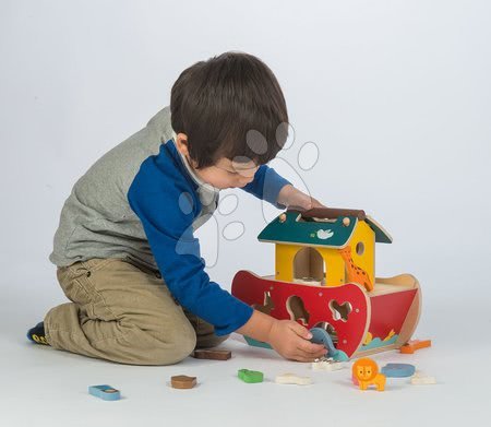 Giocattoli didattici in legno - L'Arca di Noè in legno Noah's Shape Sorter Ark Tender Leaf Toys - 2