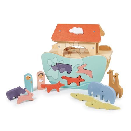 Lesene didaktične igrače - Lesena Noetova barka Little Noah's Ark Tender Leaf Toys - 3