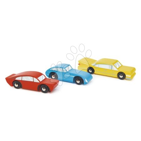 Drevené hračky - Drevené športové autá Retro Cars Tender Leaf Toys