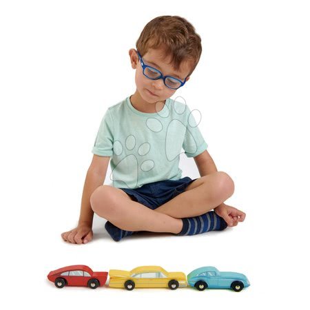 Drevené  hračky - Drevené športové autá Retro Cars Tender Leaf Toys_1