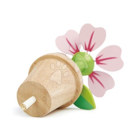 Dřevěné hry na povolání - Dřevěná květina v květináči Blossom Flowerpot Tender Leaf Toys - 3