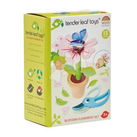 Giochi per professione in legno - Fiore di legno in vaso Blossom Flowerpot Tender Leaf Toys - 5