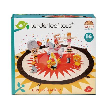  Készségfejlesztő fajátékok - Fa cirkusz Circus Stacker Tender Leaf Toys - 4