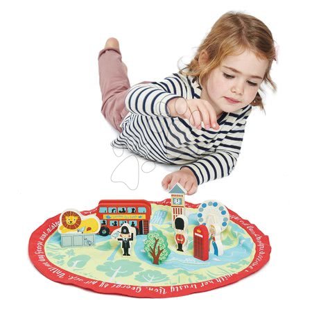 Jouets didactiques en bois - Ville en bois avec des figurines London Story Bag Tender Leaf Toys - 2