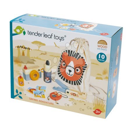 Jocuri educative din lemn - Set din lemn pentru excursie Safari Adventure Tender Leaf Toys - 2