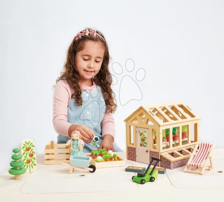 Case in legno per bambole - Serra in legno Greenhouse and Garden Set Tender Leaf Toys - 2