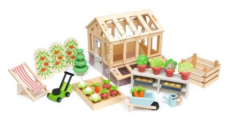 Case in legno per bambole - Serra in legno Greenhouse and Garden Set Tender Leaf Toys - 4