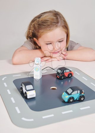 Fa kisautók - Fa elektromobilok Smart Car Set Tender Leaf Toys - 3