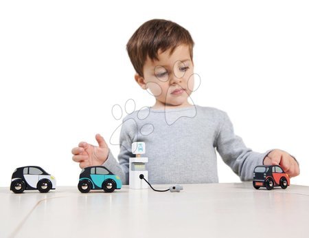 Drevené hračky - Drevené elektromobily Smart Car Set Tender Leaf Toys_1