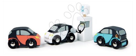 Fa kisautók - Fa elektromobilok Smart Car Set Tender Leaf Toys - 2