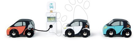 Fa kisautók - Fa elektromobilok Smart Car Set Tender Leaf Toys - 4