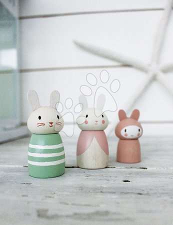 Case in legno per bambole - Famiglia di coniglietti in legno Bunny Tales Tender Leaf Toys  - 2