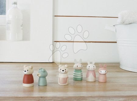 Case in legno per bambole - Famiglia di coniglietti in legno Bunny Tales Tender Leaf Toys  - 6