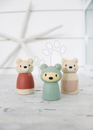 Case in legno per bambole - Famiglia di orsi in legno Bear Tales Tender Leaf Toys - 3