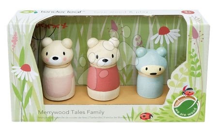 Case in legno per bambole - Famiglia di orsi in legno Bear Tales Tender Leaf Toys - 2